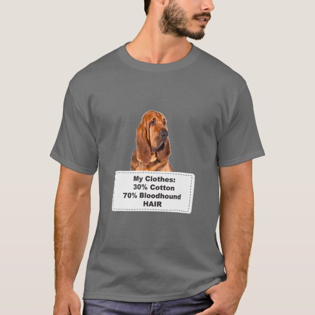 Funny Shedding Dog Bloodhound T-Shirt (Front)