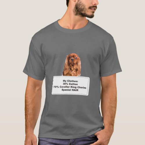 Funny Shedding Dog Cavalier King Charles Brown T_Shirt