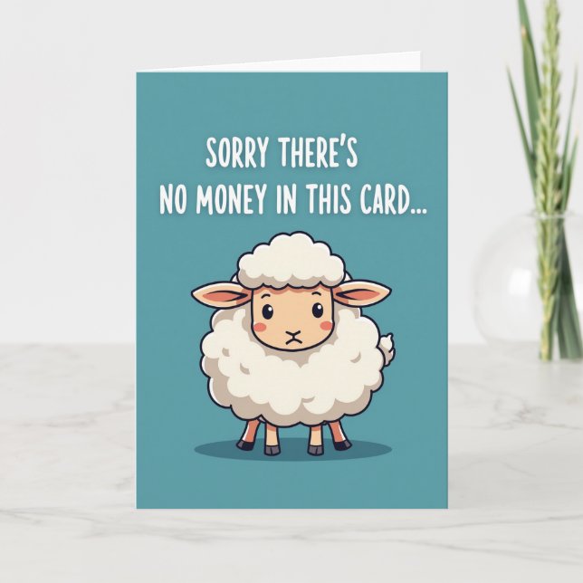 Funny Sheep Birthday Card (Front)