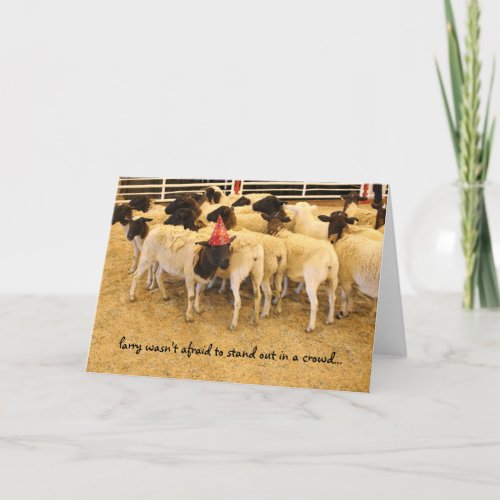 Funny Sheep birthday stand out in a crowd Card