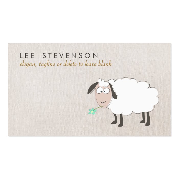 Cute Sheep Drawing Child's Business Card Templates