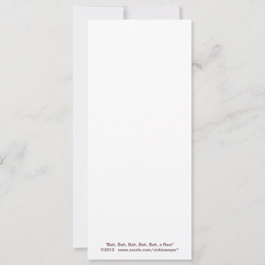 Funny sheep card (Back)