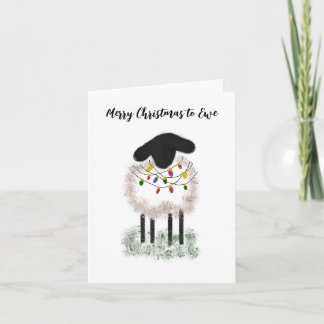 Funny sheep Christmas card