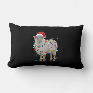 Funny Sheep Christmas Santa Claus Gift Lumbar Pillow