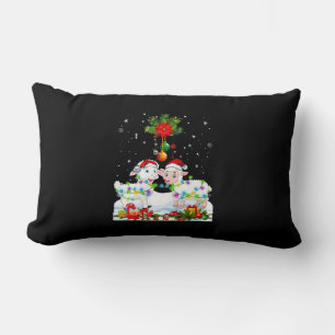 Funny Sheep Christmas Tree   Xmas Animal Gift Lumbar Pillow