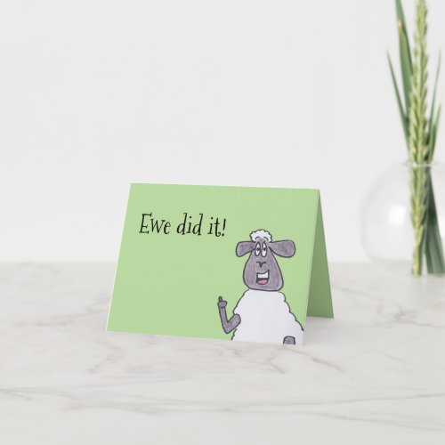 Funny Sheep Congratulations Card