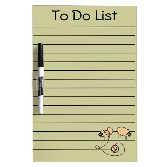 Funny Sheep custom Dry Erase Board (Front)