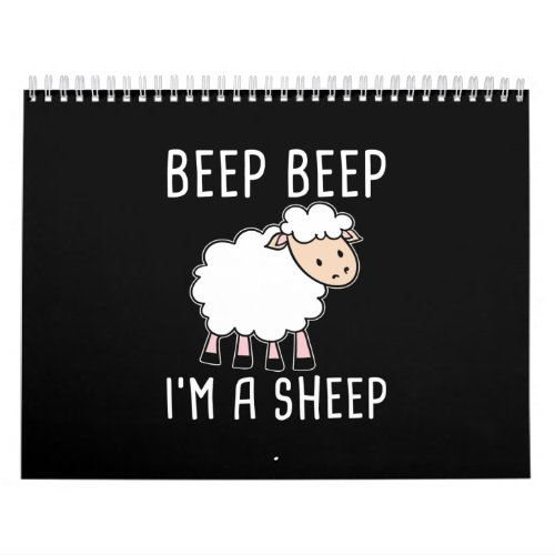 Funny Sheep Design for Farmers and Sheep Lovers Calendar