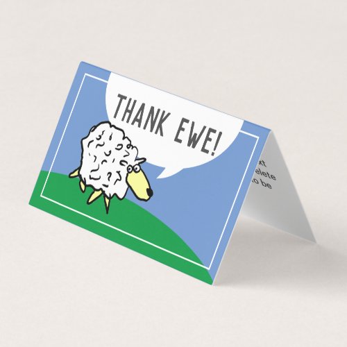 Funny Sheep Design Thank Ewe Pun