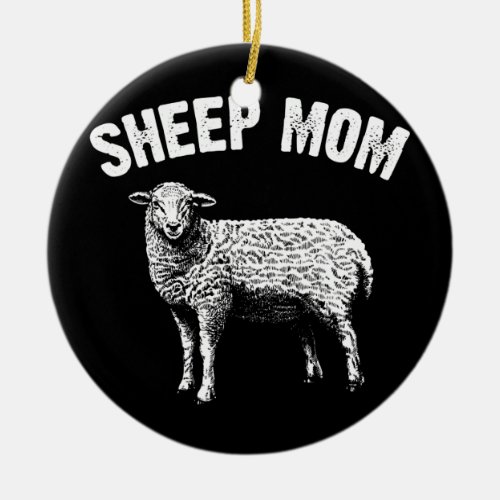 Funny Sheep Gift For Mom Father Owner Flock Ceramic Ornament
