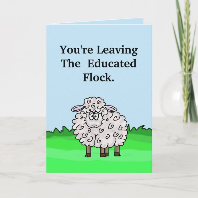 Funny Sheep Graduation Card  Customize It! (Front)