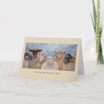 Funny Sheep Greeting Card by vickisawyer at Zazzle