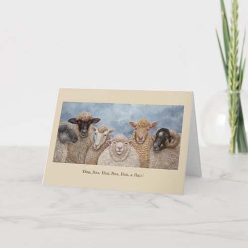 Funny Sheep greeting card
