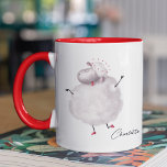 Funny Sheep I Love Ewe Heart Personalized Name Mug<br><div class="desc">Funny Sheep I Love Ewe Heart Personalized Name Coffee Tea Mug features a funny cartoon of a sheep with love hearts swirling around his head and the text "I love ewe" in modern calligraphy script. Personalized with your custom name by editing the text in the text box provided. Perfect gifts...</div>