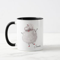 Funny Sheep Love Heart Personalized Name