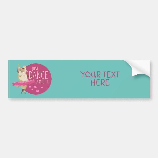 Funny Sheep Message - Just Dance About It 1 Bumper Sticker (Front)