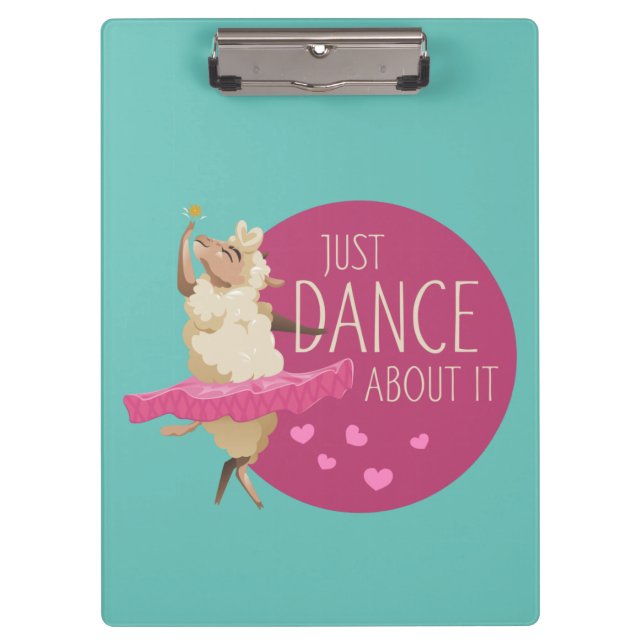 Funny Sheep Message - Just Dance About It 1 Clipboard (Front)