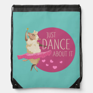 Funny Sheep Message - Just Dance About It 1 Drawstring Bag