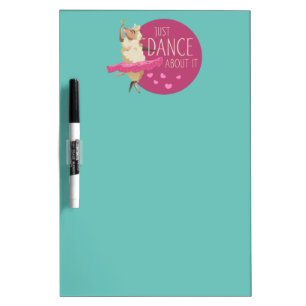 Funny Sheep Message - Just Dance About It 1 Dry Erase Board
