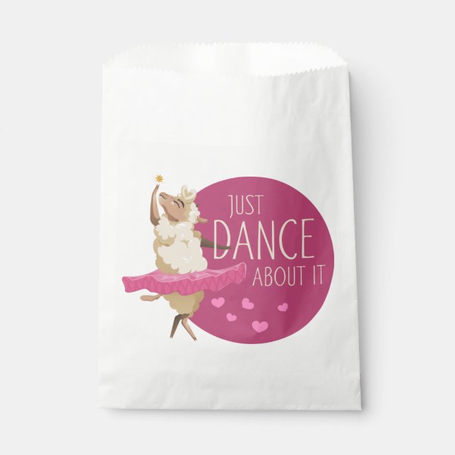 Funny Sheep Message - Just Dance About It 1 Favor Bag (Front)