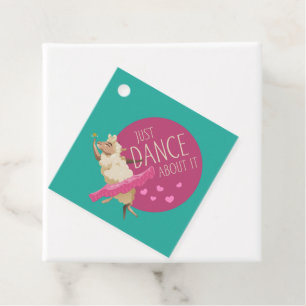 Funny Sheep Message - Just Dance About It 1 Favor Tags