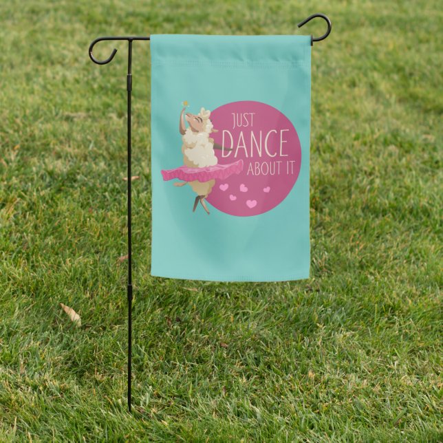 Funny Sheep Message - Just Dance About It 1 Garden Flag (In SItu)
