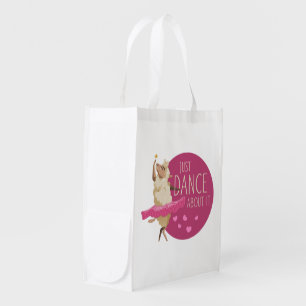 Funny Sheep Message - Just Dance About It 1 Grocery Bag