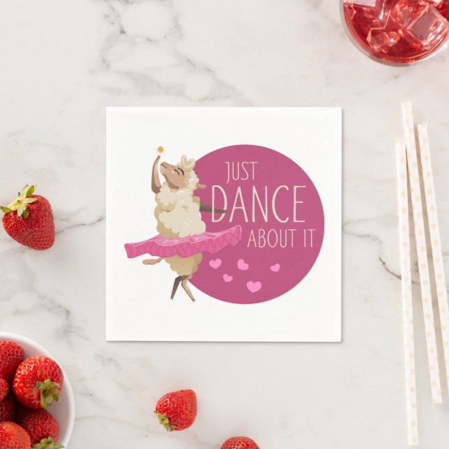 Funny Sheep Message - Just Dance About It 1 Napkins (Insitu)