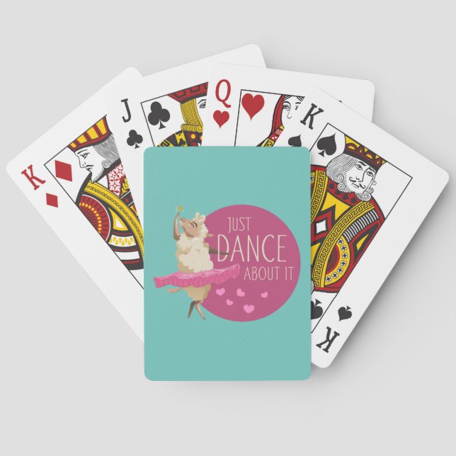 Funny Sheep Message - Just Dance About It 1 Poker Cards (Back)