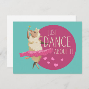 Funny Sheep Message - Just Dance About It 1 Postcard