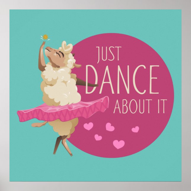 Funny Sheep Message - Just Dance About It 1 Poster (Front)
