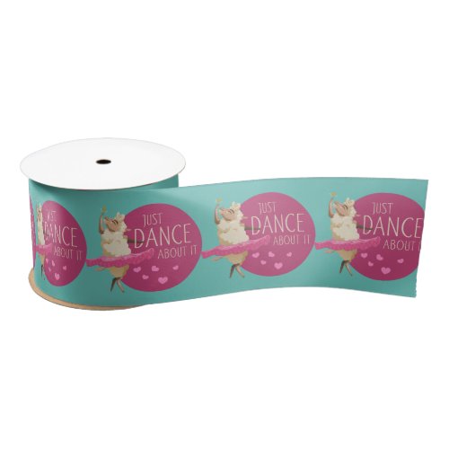 Funny Sheep Message _ Just Dance About It 1 Satin Ribbon