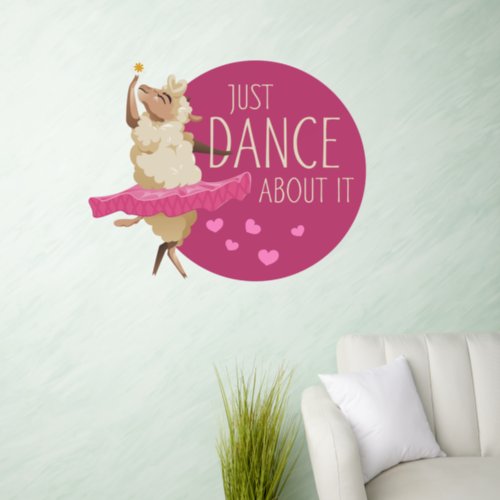 Funny Sheep Message _ Just Dance About It 1 Wall Decal