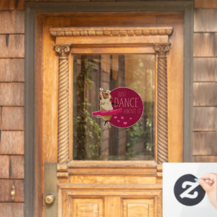 Funny Sheep Message - Just Dance About It 1 Window Cling