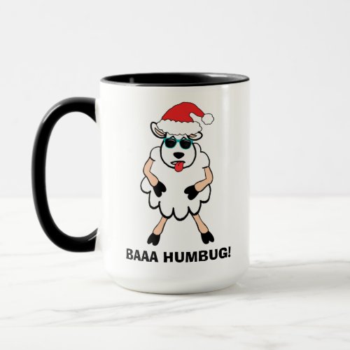 Funny Sheep Scrooge Baa Humbug Christmas Mug