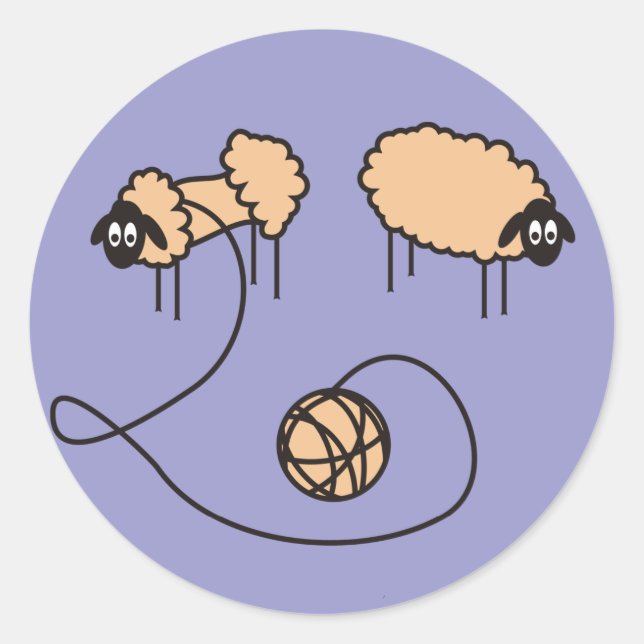 Funny Sheep Template Stickers (Front)