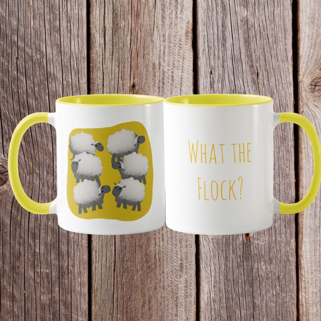 Funny Sheep “What the Flock? Mug (Creator Uploaded)