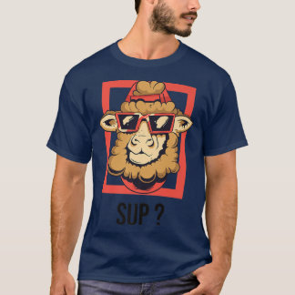 Funny sheep with sunglasses  Farm  Farmer Love She T-Shirt