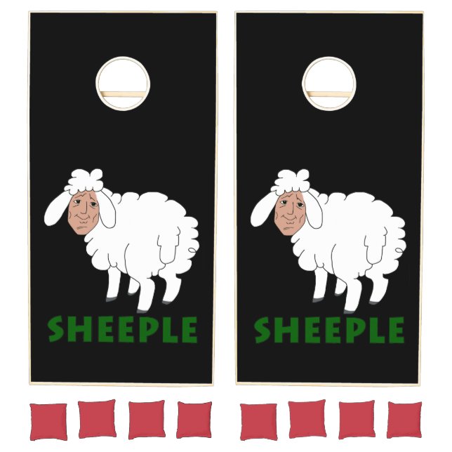 Funny Sheeple Sheep Cornhole Set (Set)