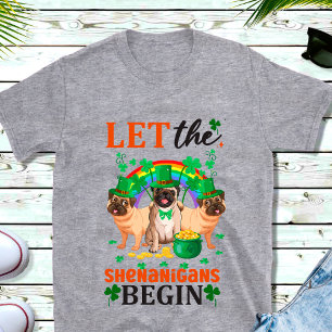 Funny Shenanigans  Dogs St Patricks Day T-Shirt