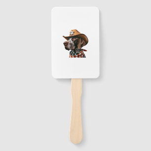 Funny Sheriff Dog Shirt German Pointer Dog Mom Wil Hand Fan