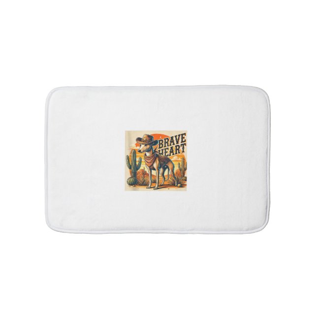 Funny Sheriff Dog Shirt Greyhound Whippet Dog Mom  Bath Mat (Front)