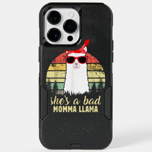 Funny Shes a Bad Momma Llama Mama   OtterBox iPhone 14 Pro Max Case
