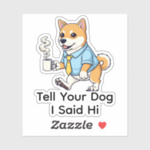 Funny  Shiba Inu Dog Business Suit Coffee 