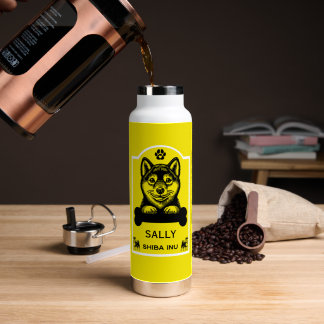 Funny Shiba Inu Dog Lover Water Bottle