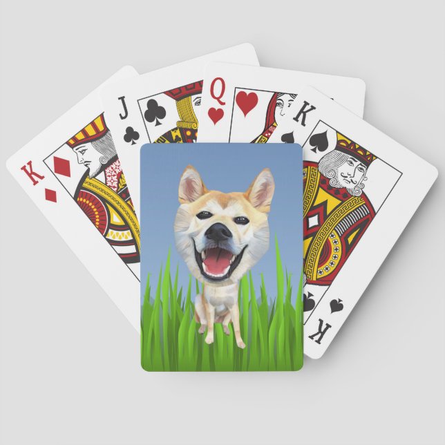 Funny Shiba Inu Dog Playing Cards (Back)