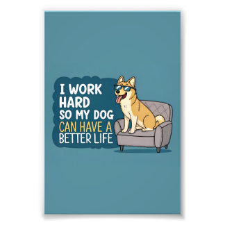 Funny Shiba Inu Dog Quote Couch Illustration Photo Print