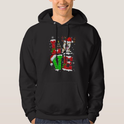 Funny Shiba Inu Dog Tree Christmas Lights Xmas Paj Hoodie