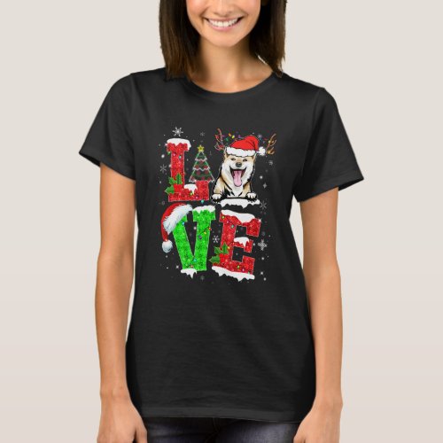 Funny Shiba Inu Dog Tree Christmas Lights Xmas Paj T_Shirt