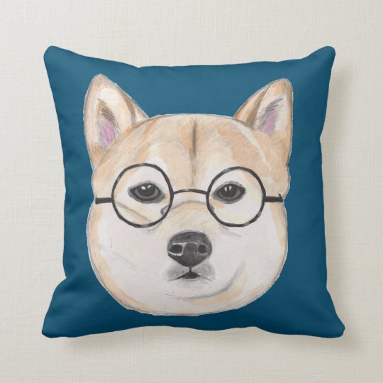 shiba throw pillow